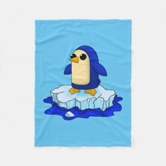 Curious Kawaii Cute Baby Penguin Fleece Blanket
