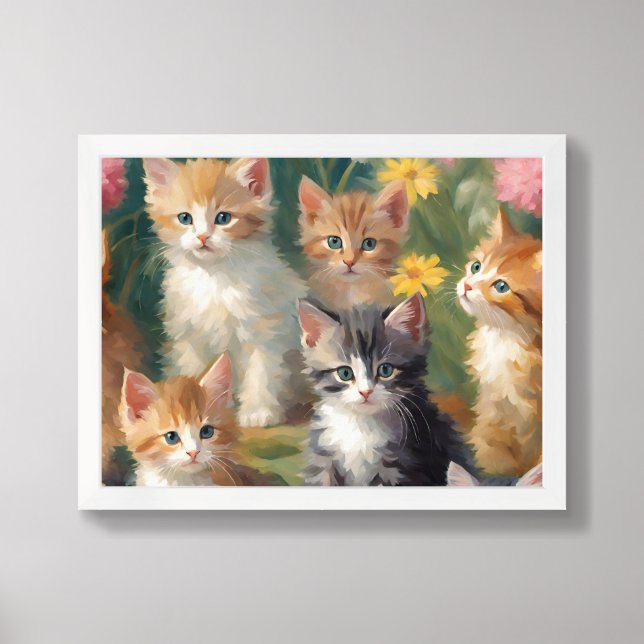 Curious Kittens Framed Art (Framed Front)