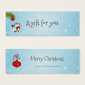 Curious Kitty Cat In A Red Christmas Bow (Front & Back)