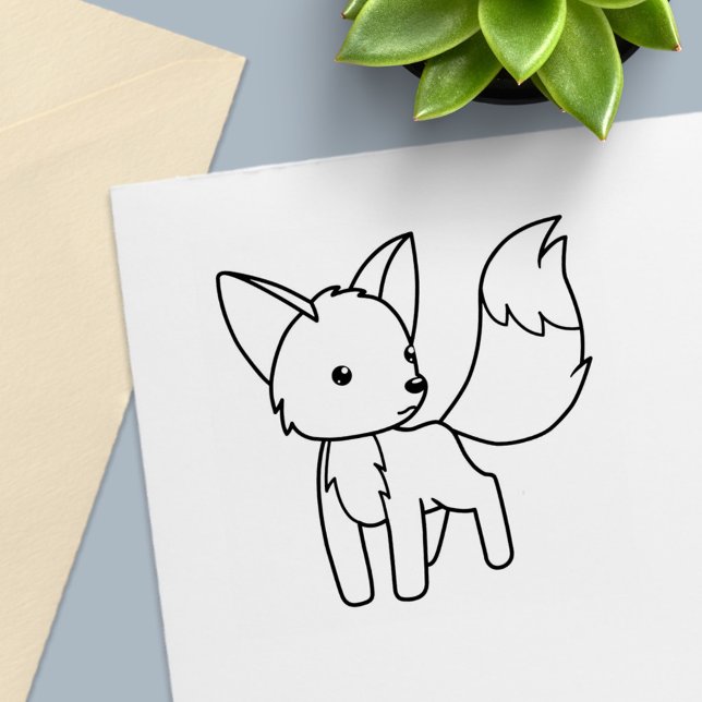 Curious Little Fox Color Me Self-inking Stamp (Creator Uploaded)
