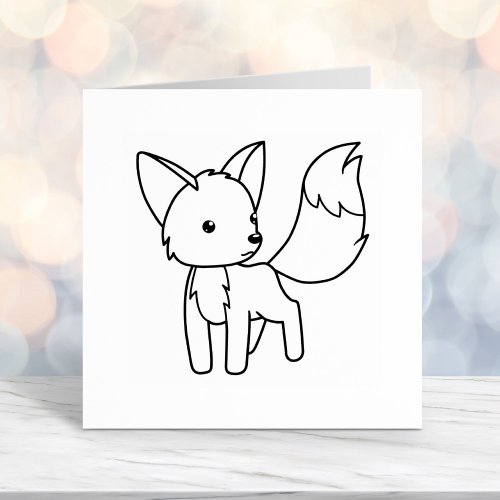 Curious Little Fox Color Me Self_inking Stamp