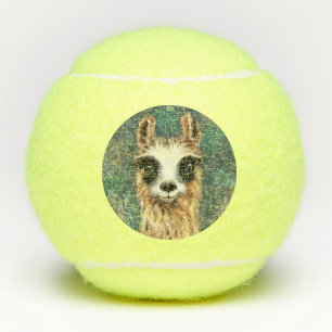 Curious Llama Funny Tennis Balls