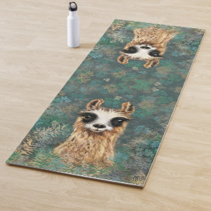 Curious Llama Funny Yoga Mat