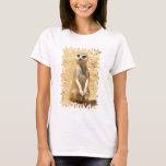 Curious Meerkat Ladies Fitted T-Shirt