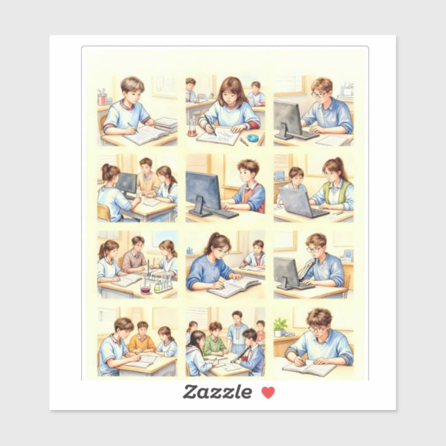 Curious Minds school Sticker (Sheet)