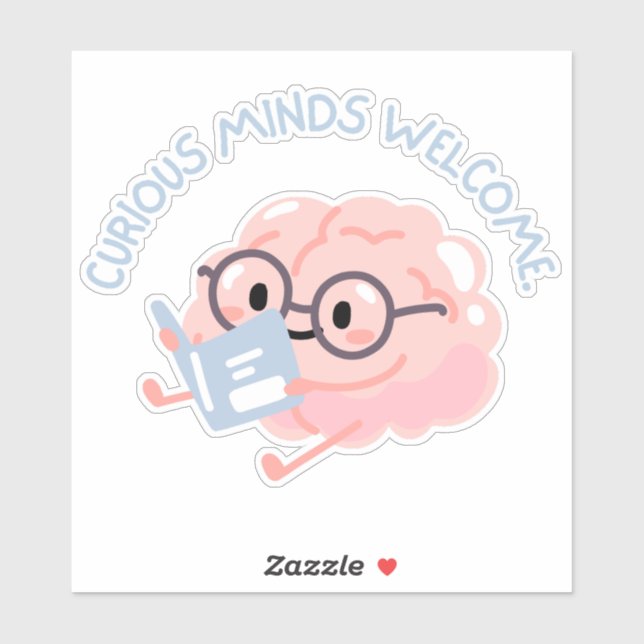 Curious Minds Welcome Smart Reading Brain Sticker (Sheet)