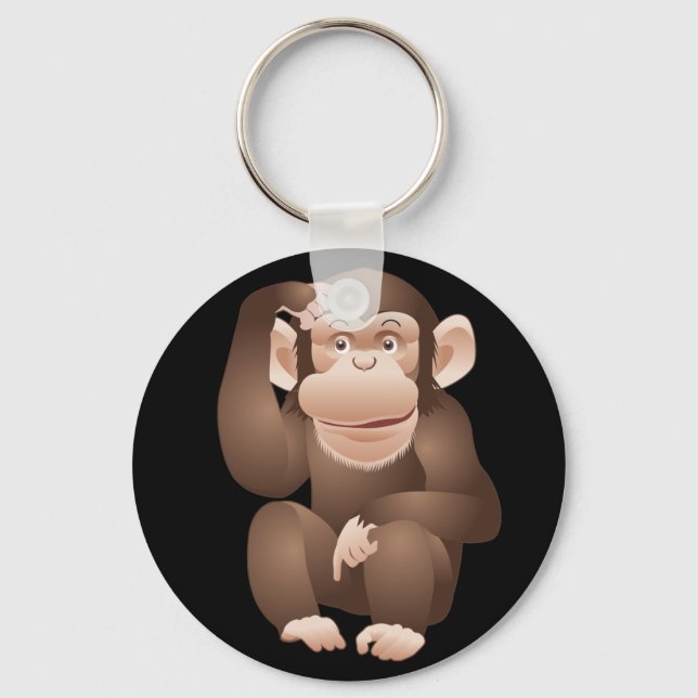 Curious Monkey Keychain (Front)