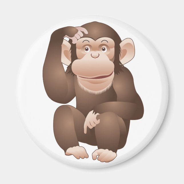Curious Monkey Magnet (Front)