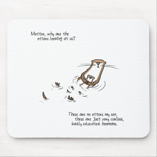 Curious otters mouse pad