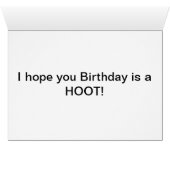 Curious owls birthday card. cards (Inside Horizontal (Bottom))