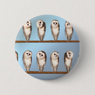 Curious owls pinback button