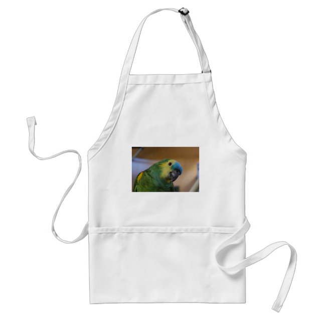 Curious Parrot Adult Apron (Front)