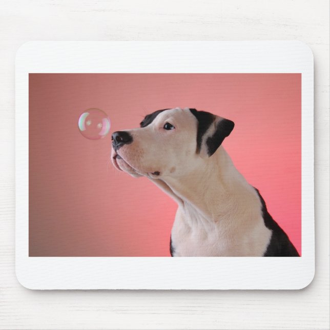 Curious pup mouse pad (Front)