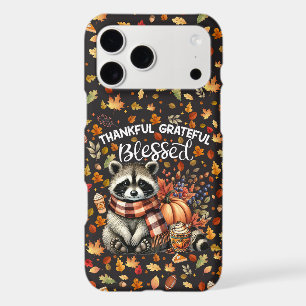 Curious Raccoon Autumn Plaid Scarf Pumpkin Starry iPhone 17 Pro Max Case