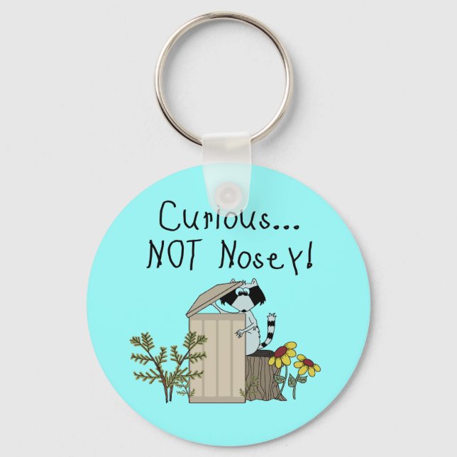 Curious Raccoon Keychain (Front)