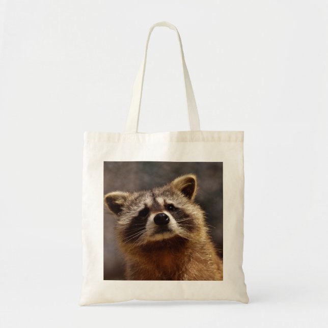 Curious Raccoon Tote Bag (Front)