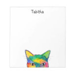 Curious Rainbow Cat Notepad