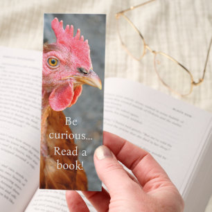 Curious Red Chicken Hen Photo Bookmarks