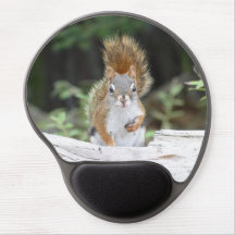 Curious Red Squirrel Gel Mouse Pad