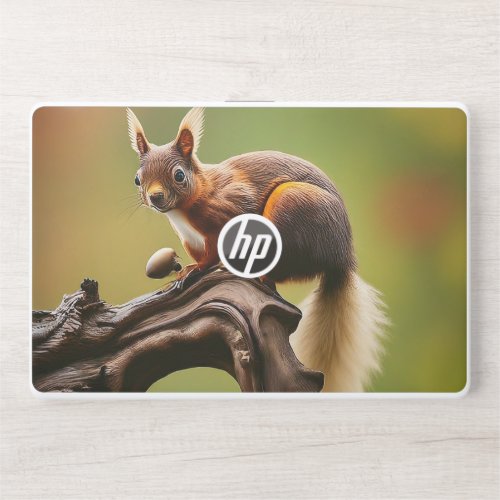 Curious Red Squirrel in a Forest HP Laptop Skin