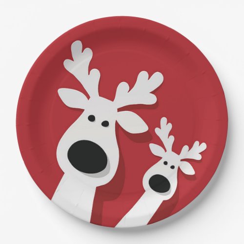 Curious Reindeer Paper Plates