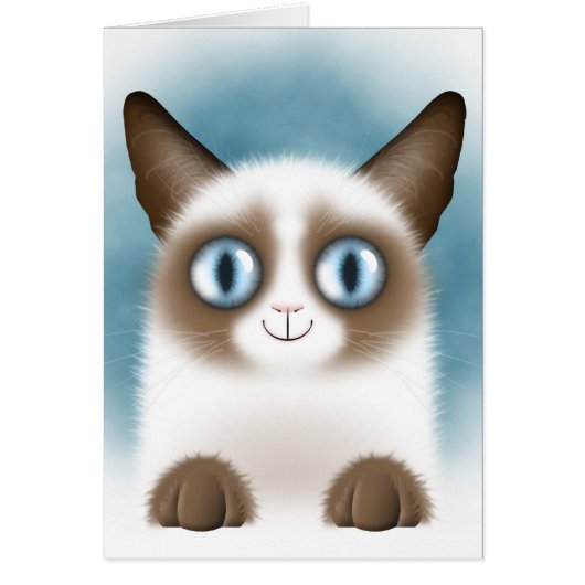 Curious Siamese Kitten Cards (Front)