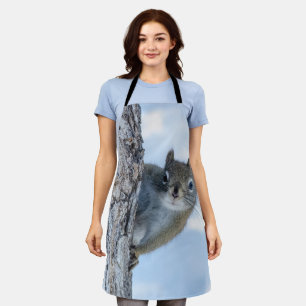 Curious Squirrel, Canadian Animal Photography Apron