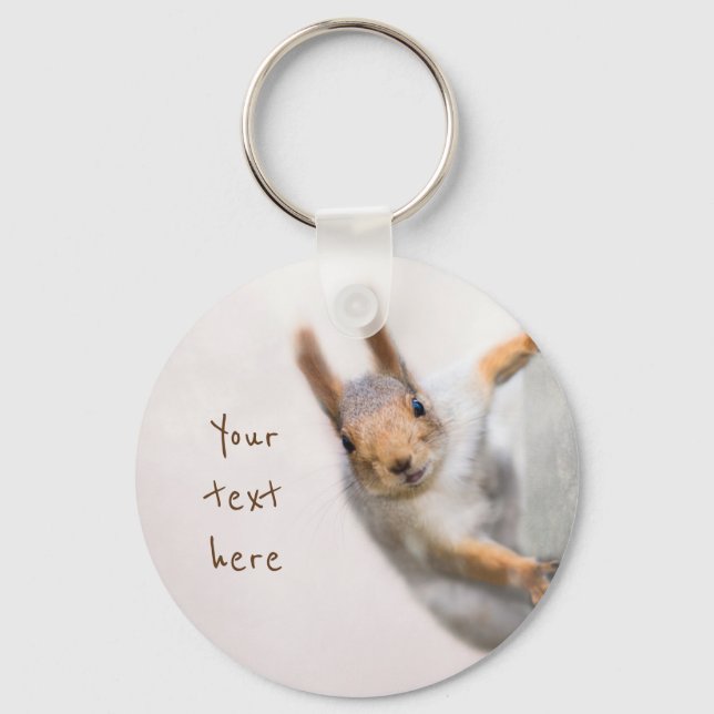 Curious squirrel keychain (Front)