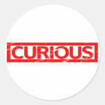 Curious Stamp Classic Round Sticker