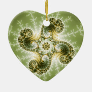 Curious Tentacles - Fractal Art Ceramic Ornament