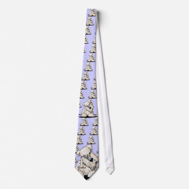 Curious Wheaten Terrier Neck Tie (Front)