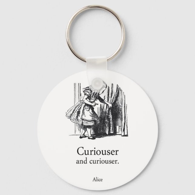 Curiouser and Curiouser Alice in Wonderland Keychain (Front)