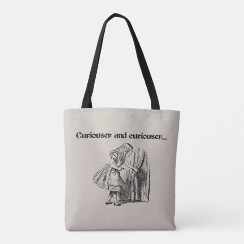 Curiouser and Curiouser Alice With Key Tote Bag