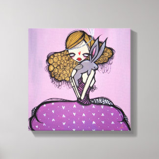 "Curiouser and Curiouser!" Wrapped Canvas, 12"x12" Canvas Print