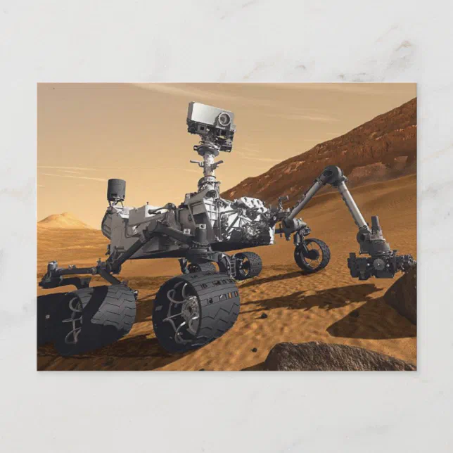 Curiousity Mars Rover, Planetary Space Mission, Postcard | Zazzle