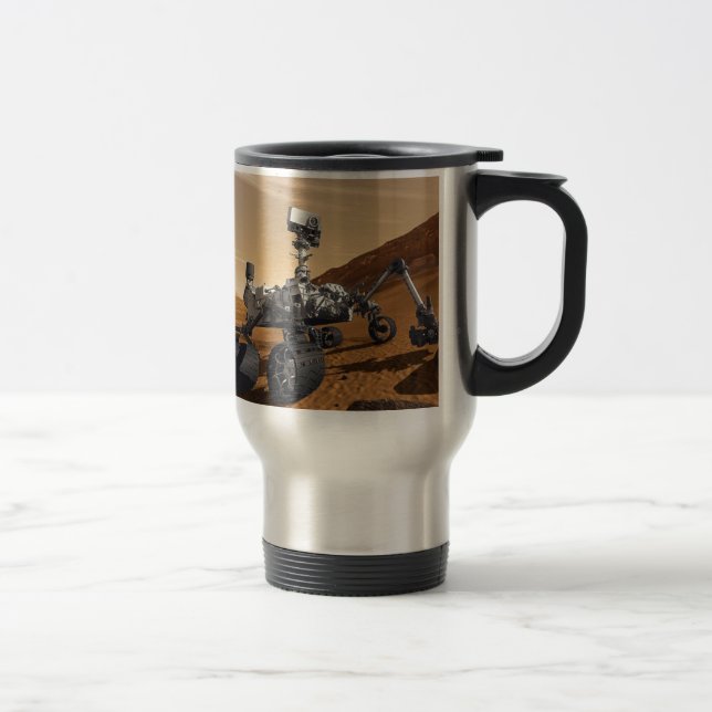 Curiousity Mars Rover, Planetary Space Mission, Travel Mug (Right)