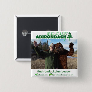 Curiously Adirondack button (ADK Giant Beaver)
