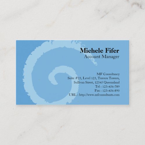 Curl Blue Business Card