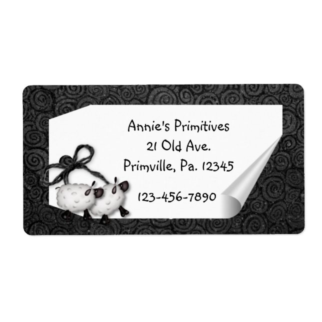 Curl Tag Sheep Label (Front)