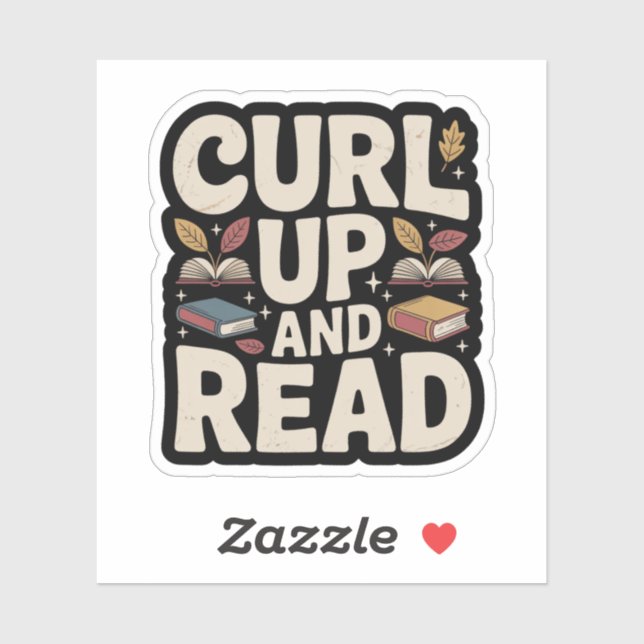 Curl Up and Read Cozy Autumn Book Sticker (Sheet)