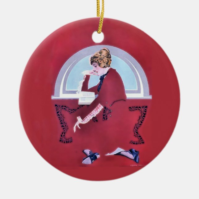 Curl Up with a Good Book Ornament (Front)