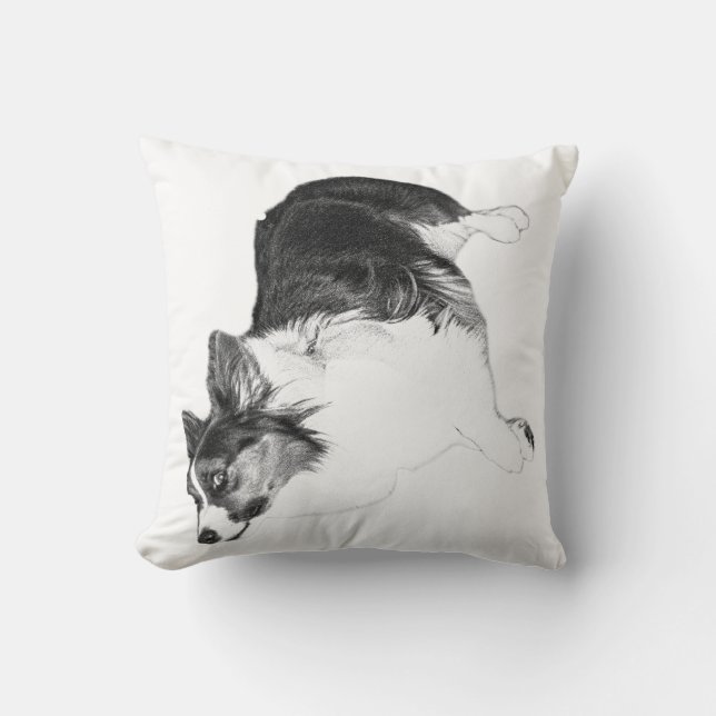 Curled Calm, Autumn Eyes Throw Pillow (Front)