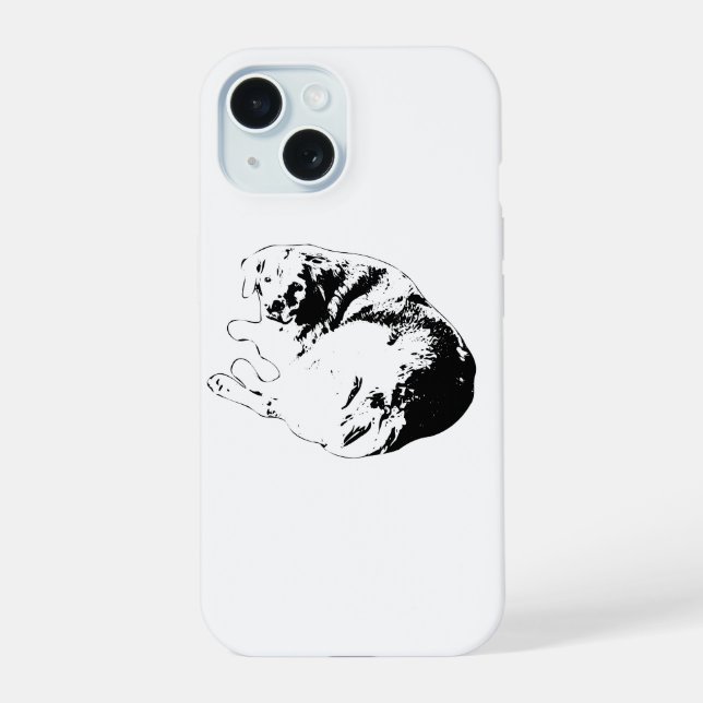 Curled Ease, Soft Guard Iphone Case (Back)