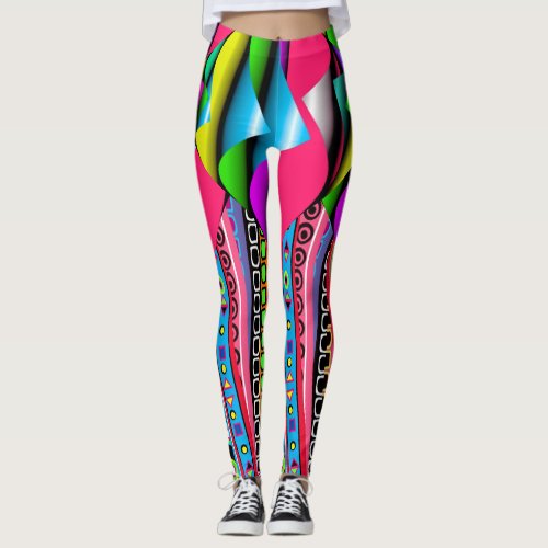 Curled Fabric ILLUSION 2 Pop Fashion Leggings