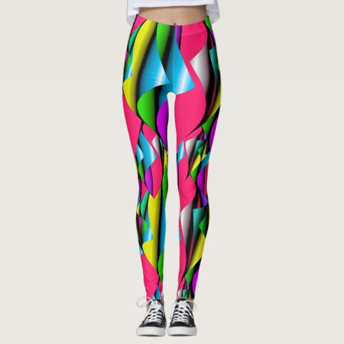 Curled Fabric ILLUSION Pop Fashion Leggings