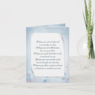 Curled Paper Sympathy Thank You Card