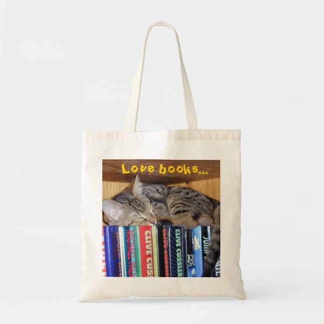 Curled Up with a Good Book Tote Bag (Front)
