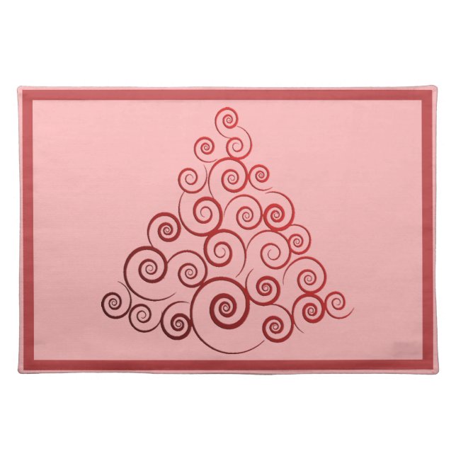 Curleque Christmas Tree Cloth Placemat (Front)