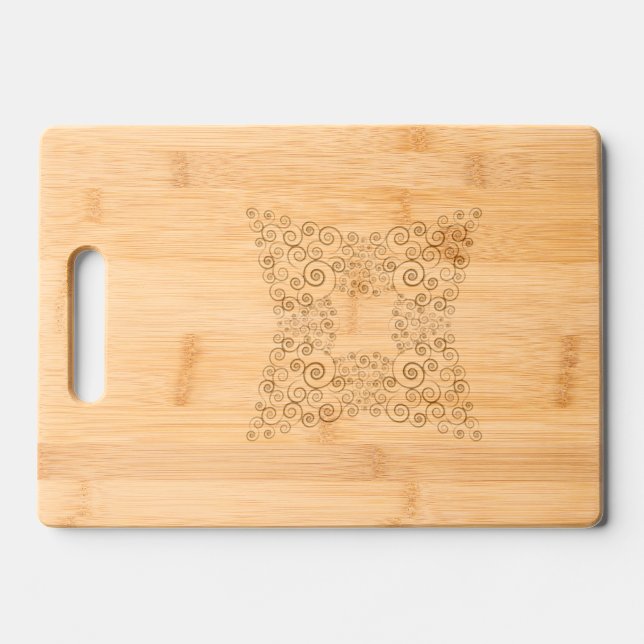 Curleque Christmas Tree Engraved Cutting Board (Front)