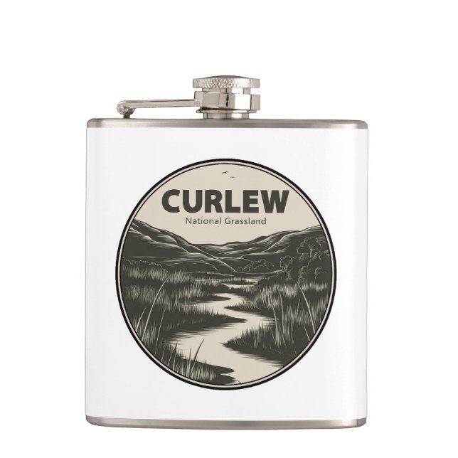 Curlew National Grassland Idaho Stream Flask (Front)